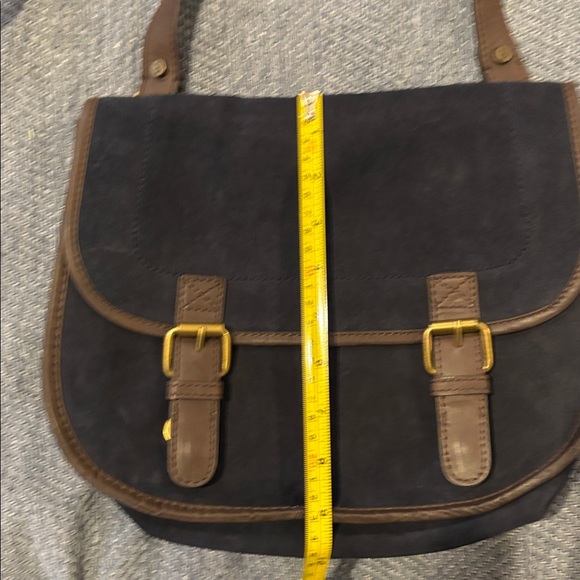 NWOT Boden Navy Suede with Red and Purple interior cross body purse - Picture 5 of 5